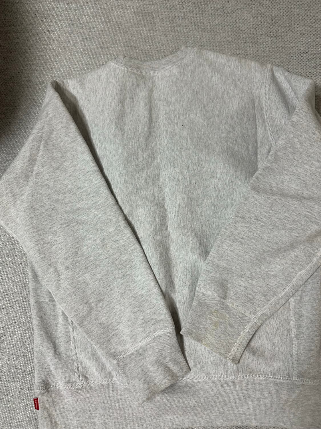 18FW 슈프림 박스로고 맨투맨 애쉬 그레이 M사이즈 상품이미지5