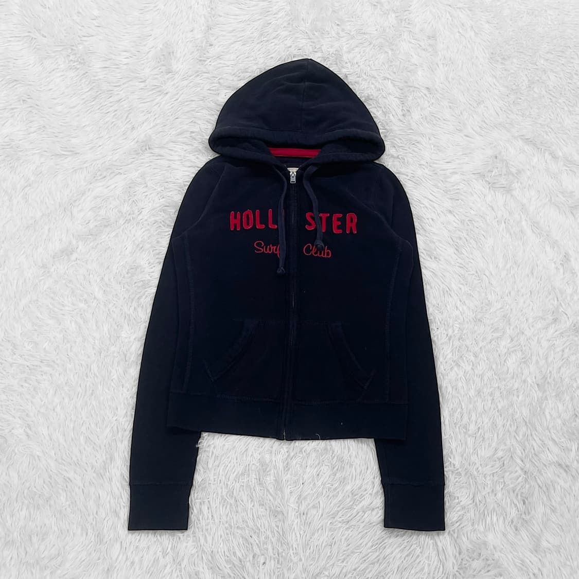 홀리스터 스펠 로고 후드집업 네이비 상품이미지2