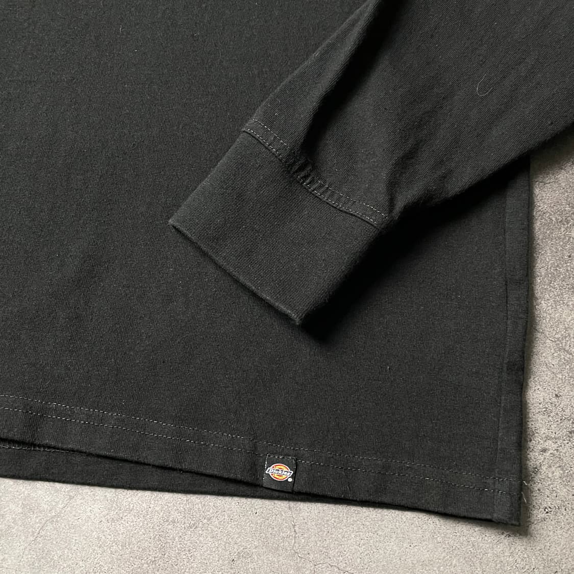 DICKIES 디키즈 블랙 레터링 코튼 긴팔 티셔츠 A01024 상품이미지4