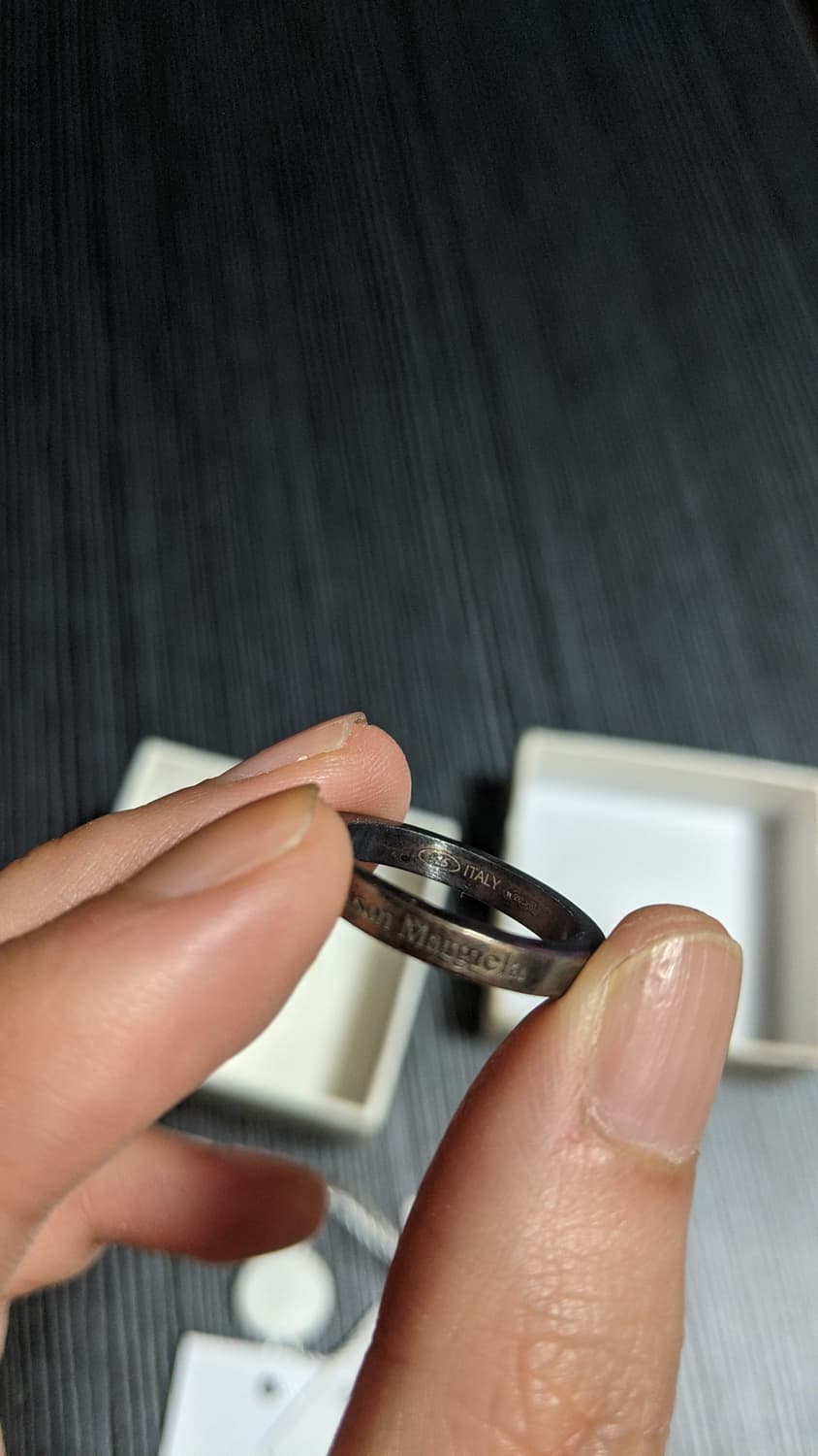 메종 마르지엘라 카브 로고 슬림 실버링 상품이미지5