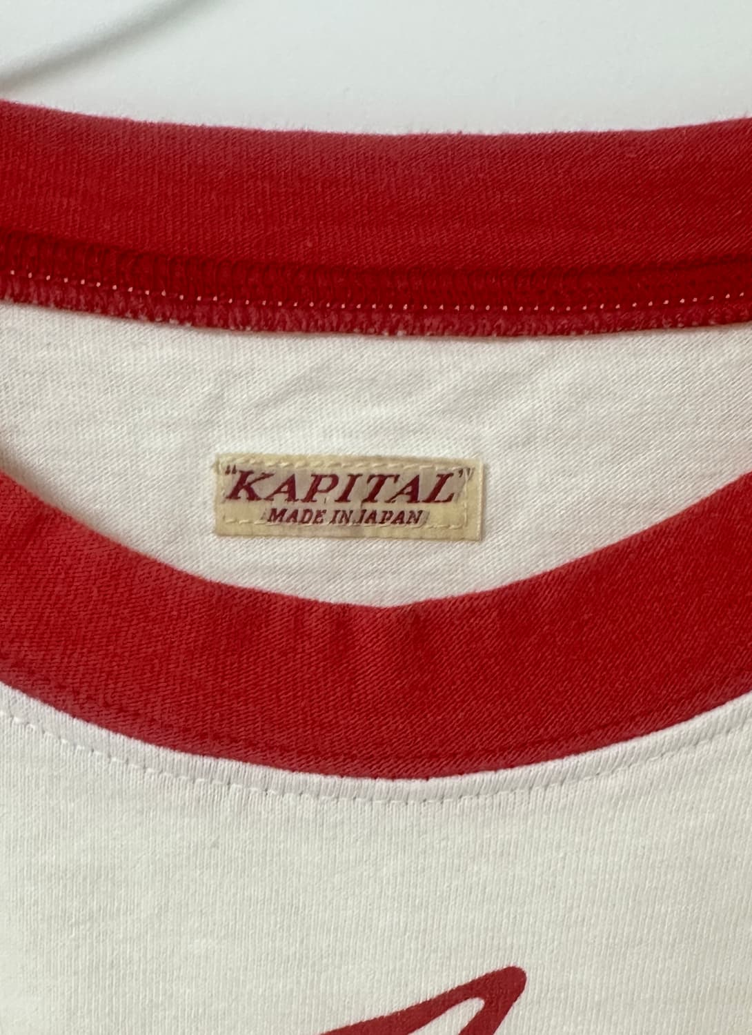 KAPITAL 캐피탈 링거티 프린트 반팔 - 레드 상품이미지3