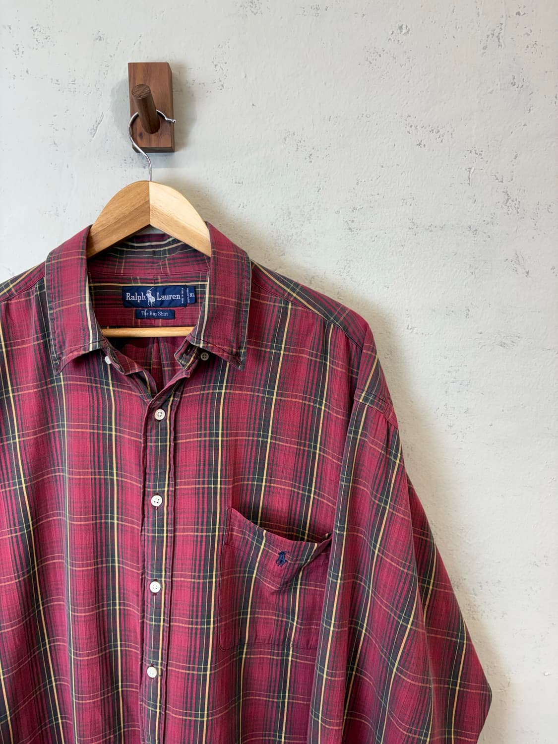 폴로랄프로렌 90s 빈티지 체크 포켓 빅셔츠 상품이미지2