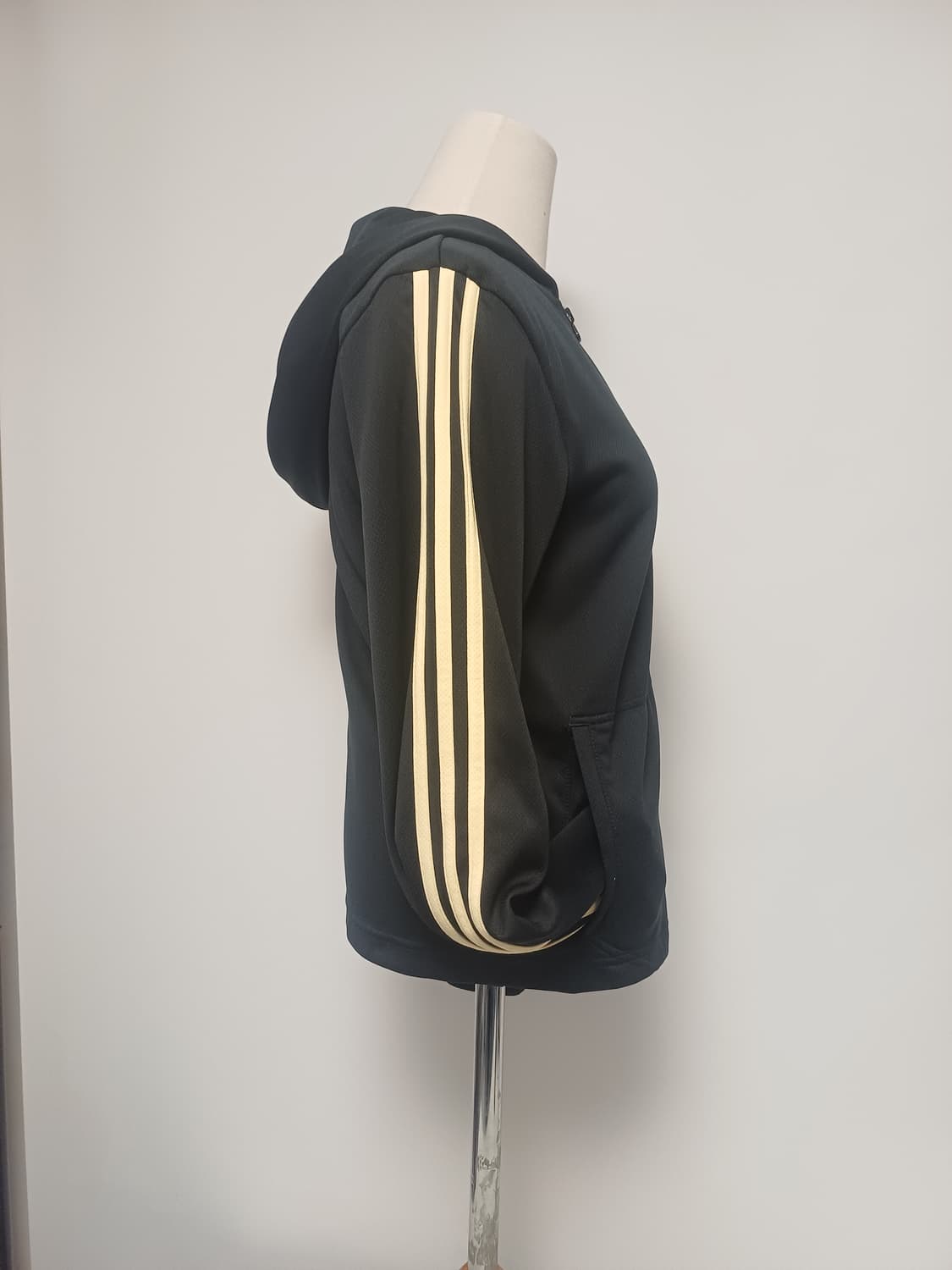 여성 아디다스 블랙-골드 3Stripes 후드 집업 [90] 상품이미지2