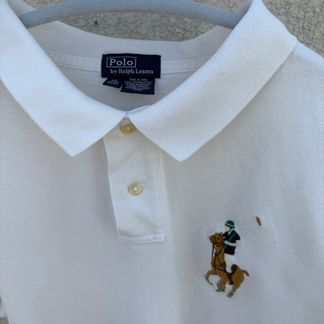 S-M)폴로 랄프로렌 멀티 빅포니 화이트 PK카라 셔츠 상품이미지3