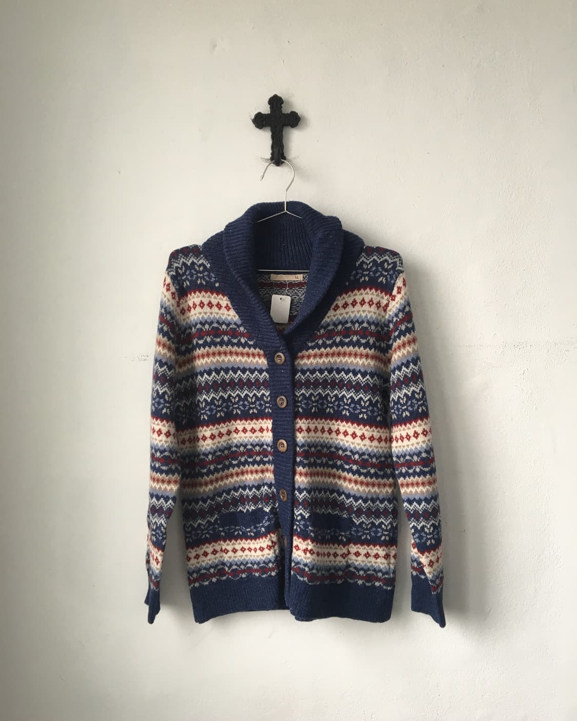 Nordic pattern knit cardigan 상품이미지2