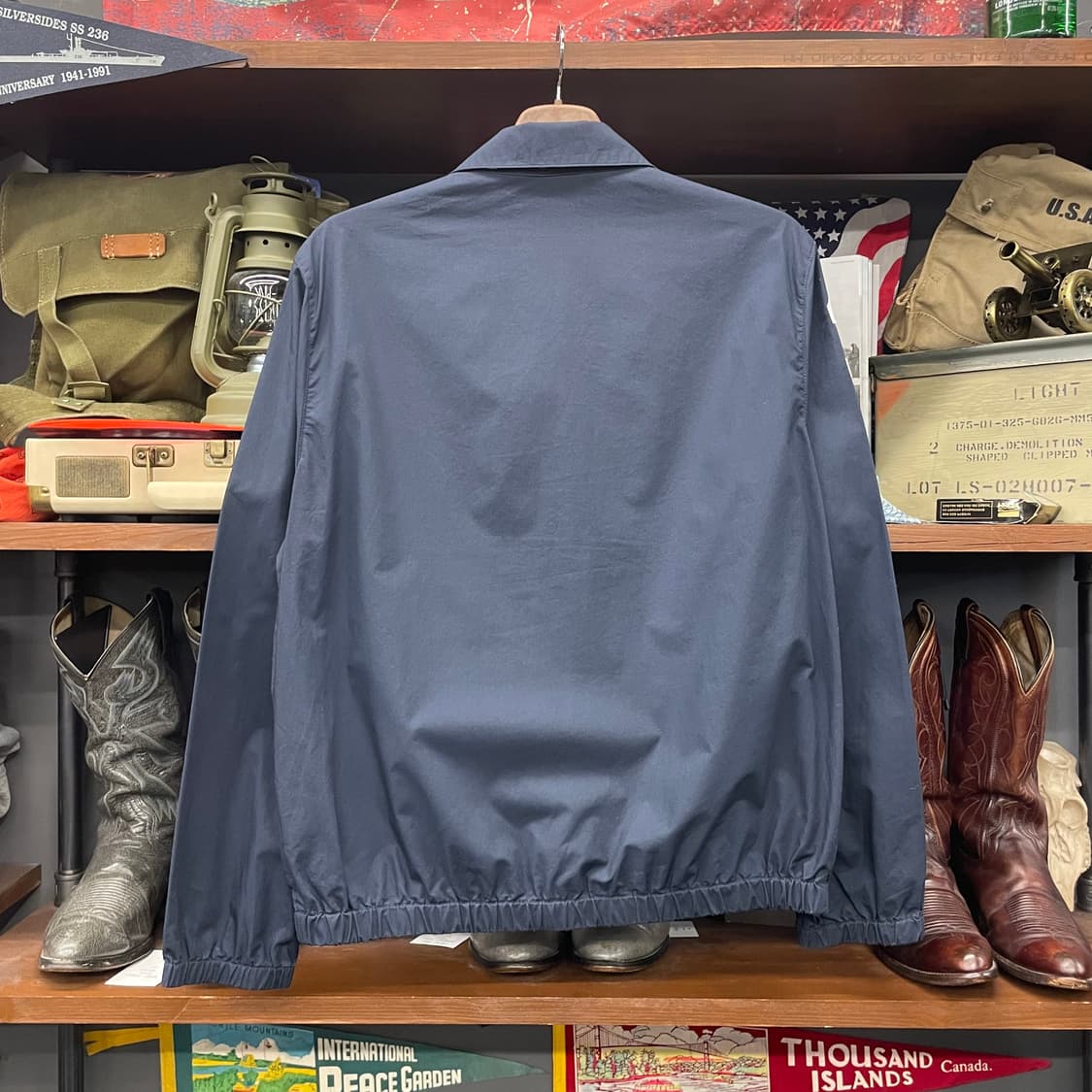 90s 폴로 랄프로렌 자수 로고 스윙탑 블루종 자켓 컨트리 상품이미지2