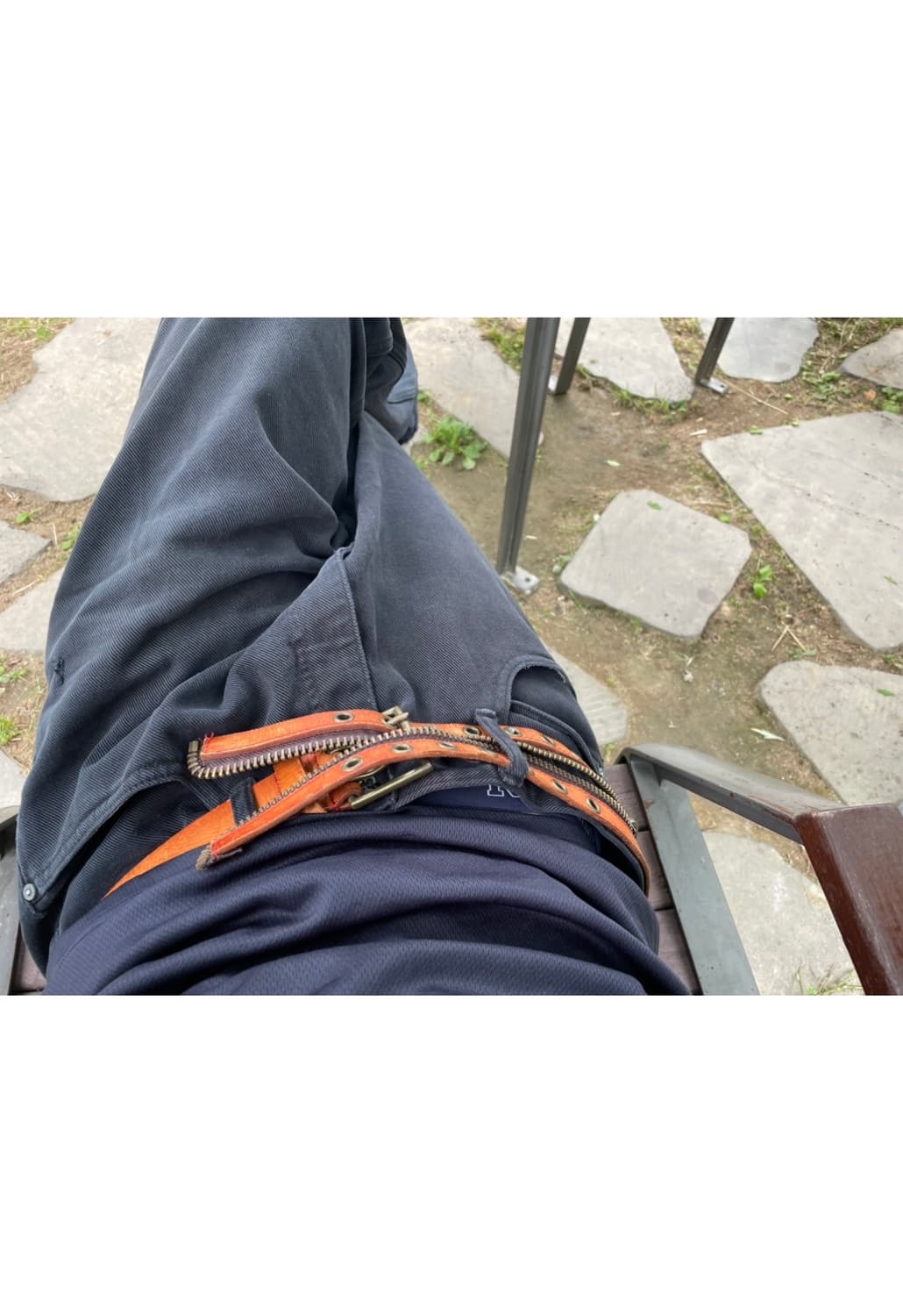 zip leather belt 상품이미지1