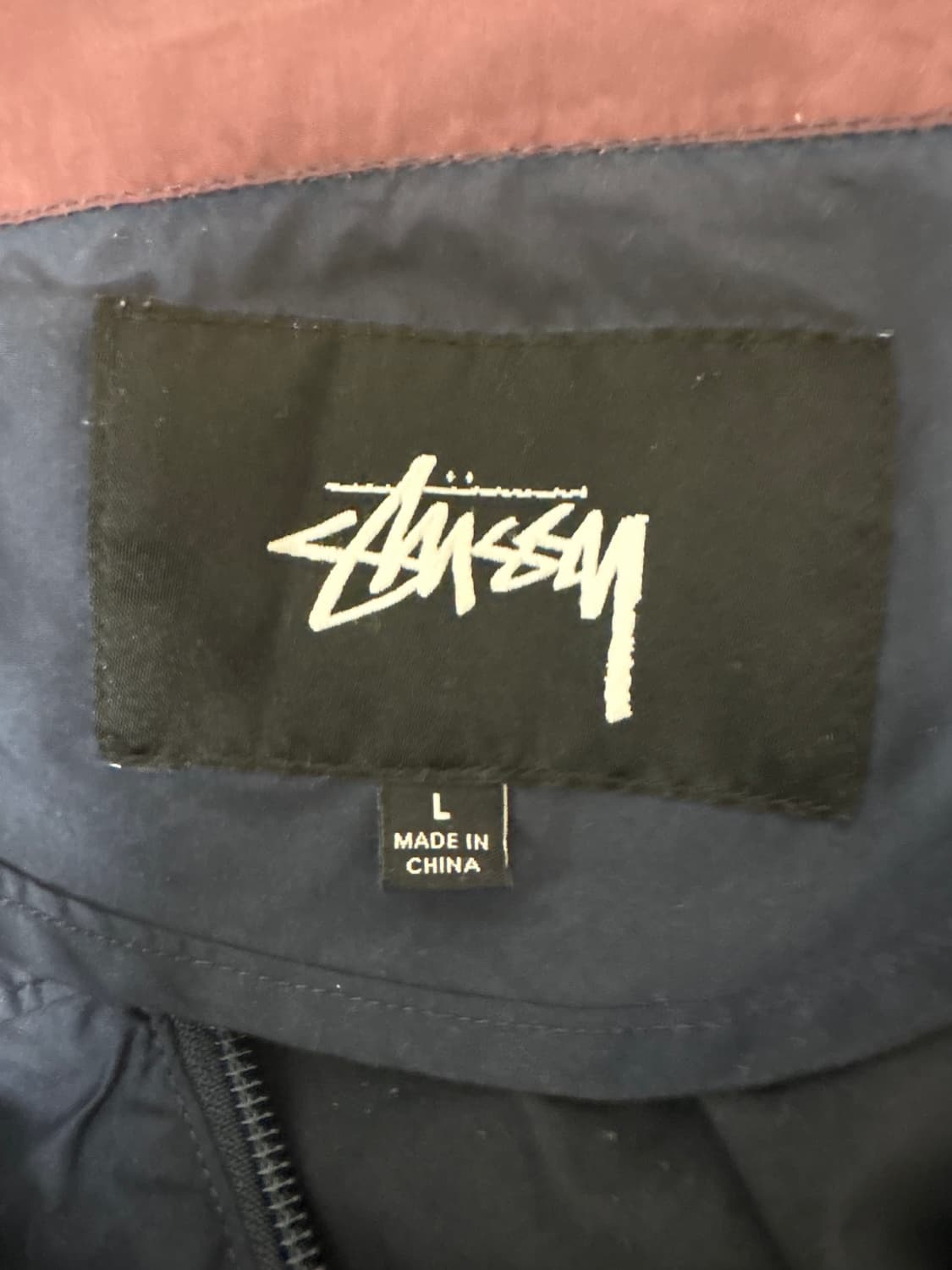 (L) stussy lewis 트랙 자켓 네이비/버건디 상품이미지3