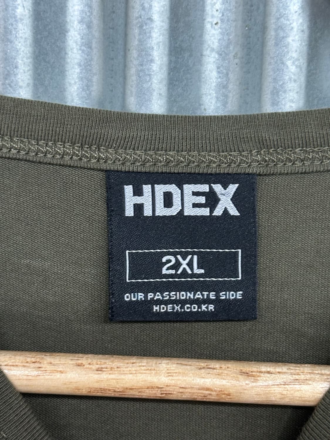 [2XL] HDEX 에이치덱스 카키 반팔 티셔츠 상품이미지4