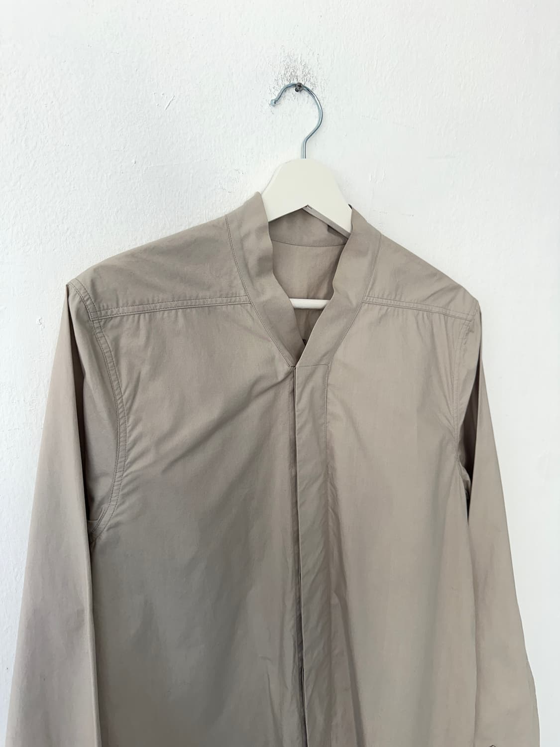 릭오웬스 FAUN 베이지 하이넥 셔츠 자켓 상품이미지6