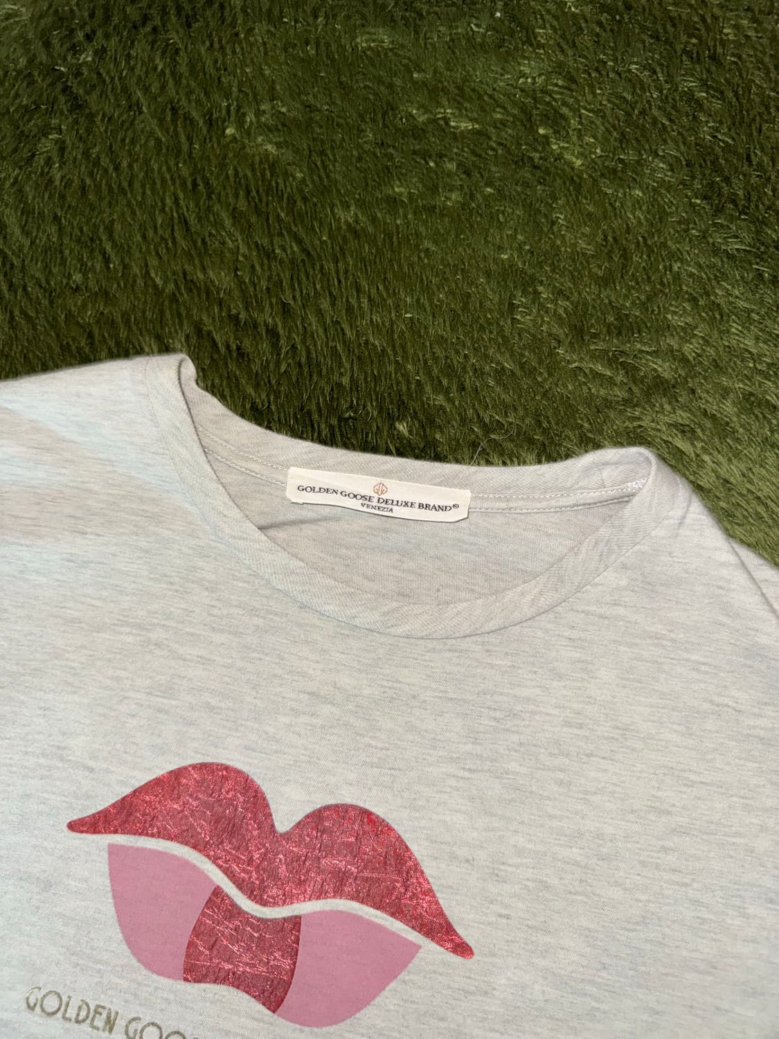 [S] 골든구스 17ss 립 앤 골드포일 재패니즈 레터링 티셔츠 멜란지 상품이미지3