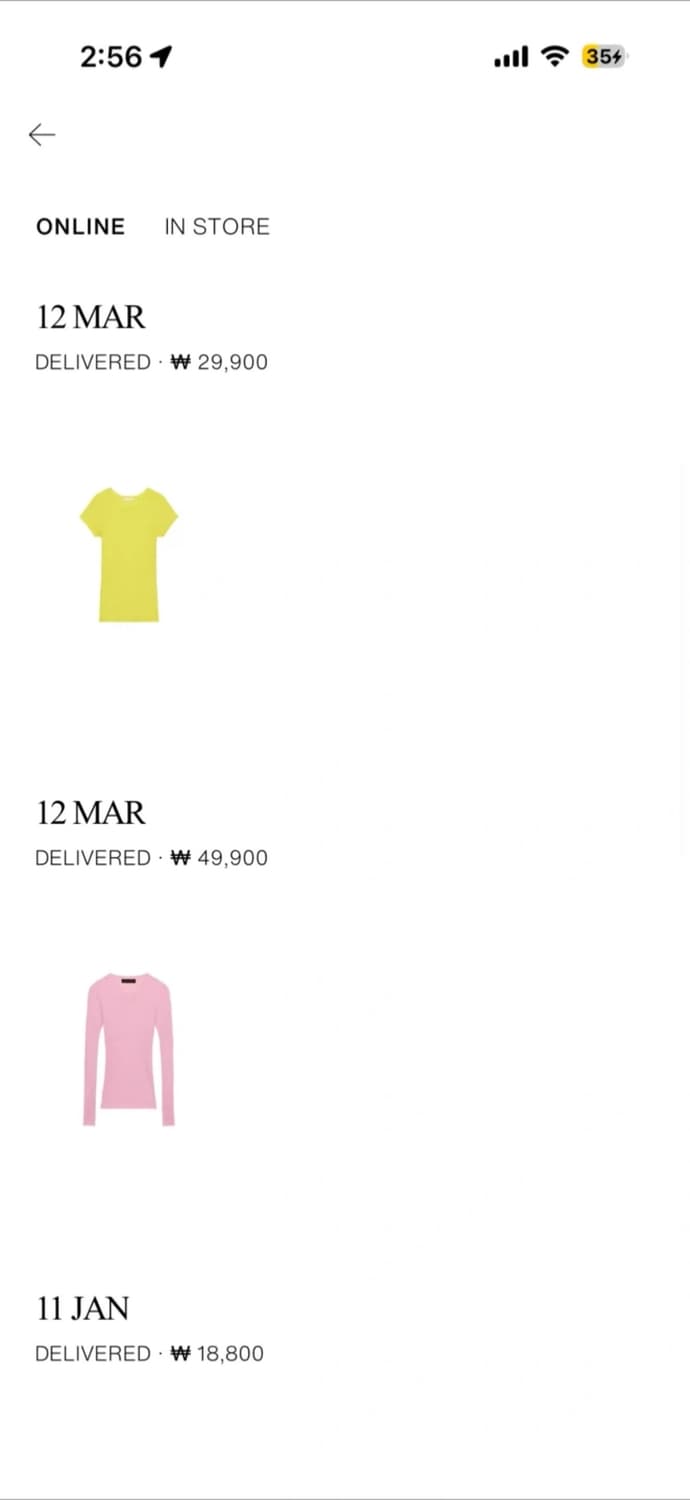 Zara 레이어드티셔츠 핑크 옐로우 2개 일괄판매 상품이미지2