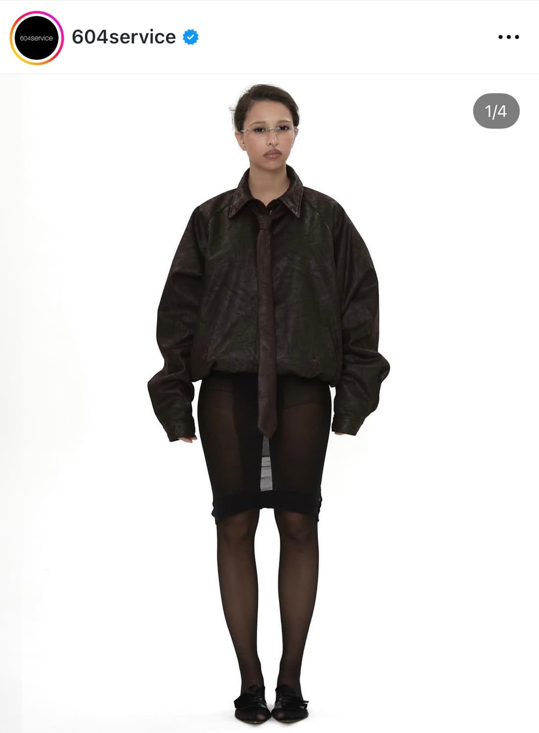 604SERVICE EMBROIDERED LEATHER JACKET 상품이미지1