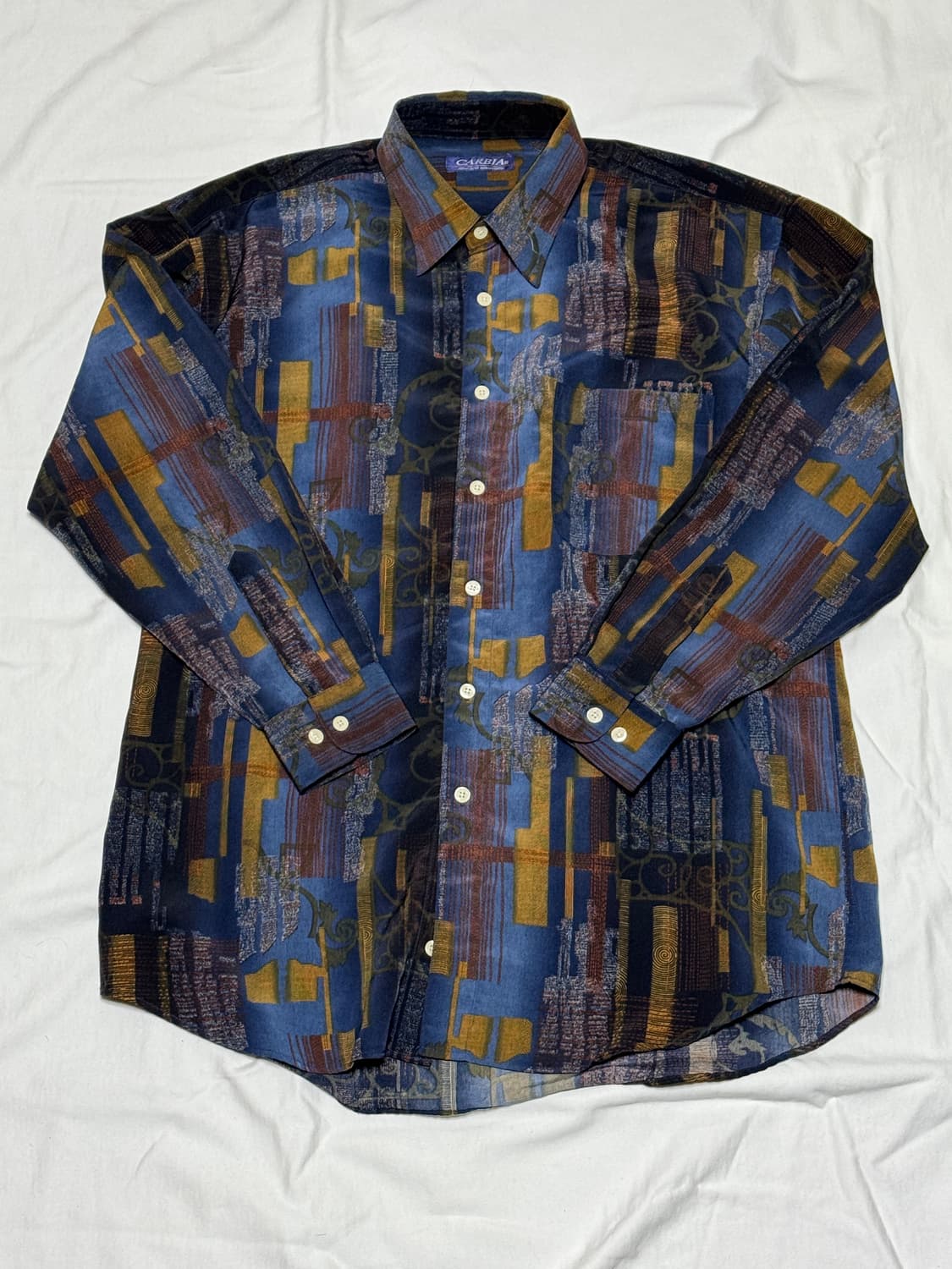 CARBIA 아티스틱 추상 그래픽 패턴 셔츠 상품이미지1