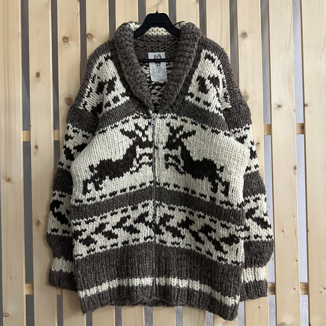 (L) 빈티지 캐나다 코위찬 헤비울 풀오버 스웨터 니트 상품이미지1