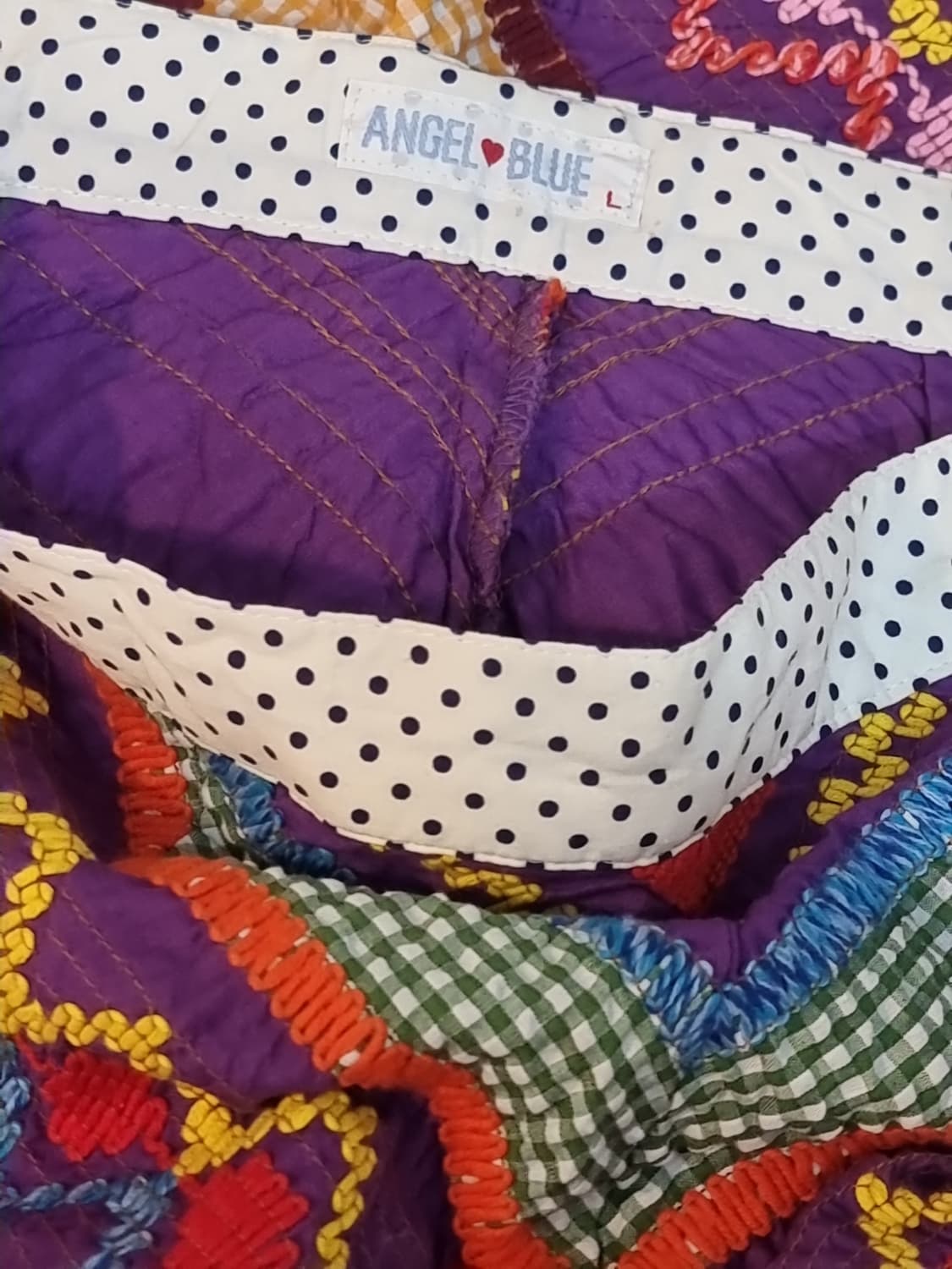 (엔젤블루, ANGEL BLUE) 자수 패치워크스커트 상품이미지4