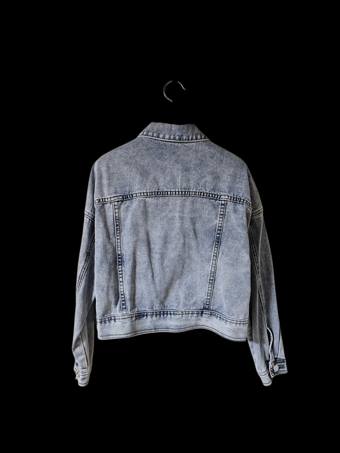 사틴 와펜 자수 데님자켓 55(FREE) | 여유핏 | S211N104A 상품이미지10