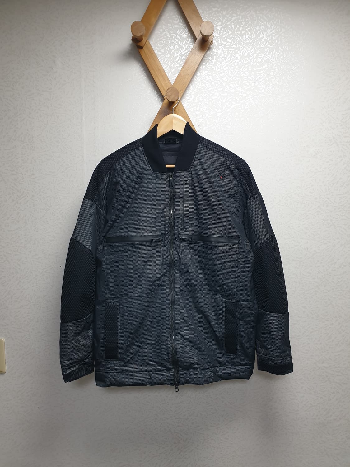 [남100] 스파이더 봄버 경량패딩 블랙 상품이미지1