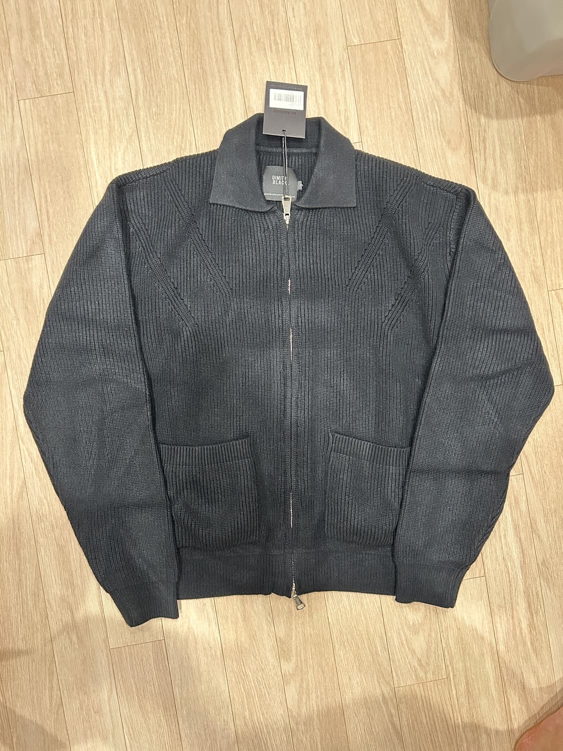 디미트리블랙 블랙 카라 니트 집업 3 (XL) 상품이미지7