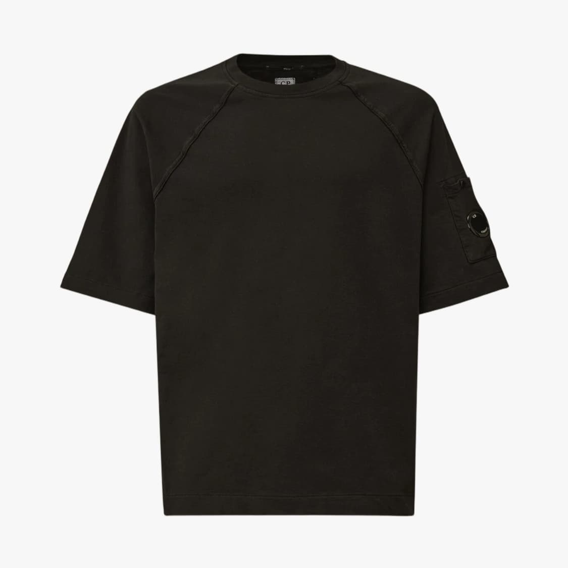 C.P. 컴퍼니 라이트 플리스 숏슬리브 스웨트셔츠 블랙 - 26SS 상품이미지1