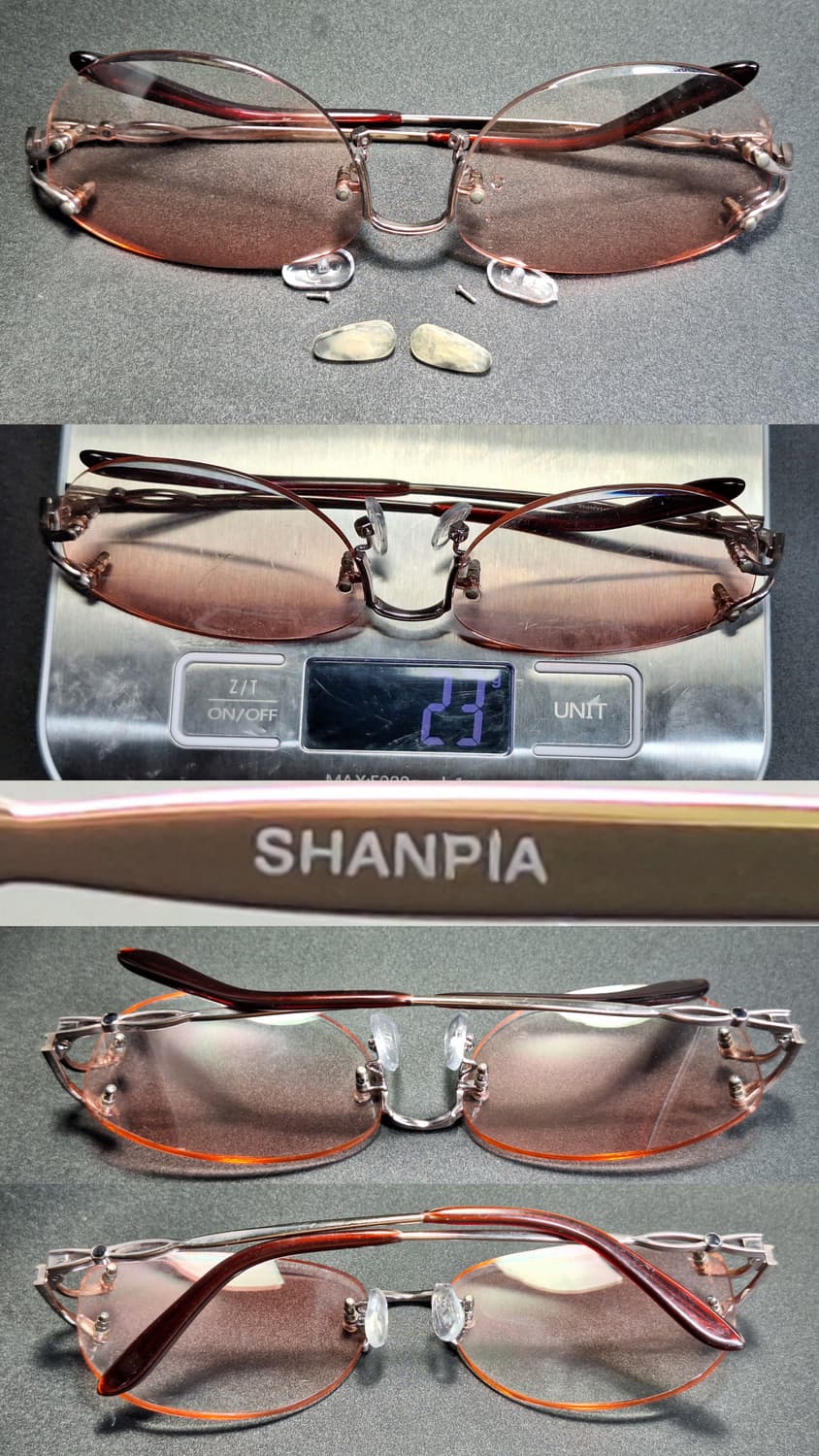 SHANPIA 무테 안경테 겸 선글라스 일본 수입 빈티지 레트로 클래식  상품이미지6