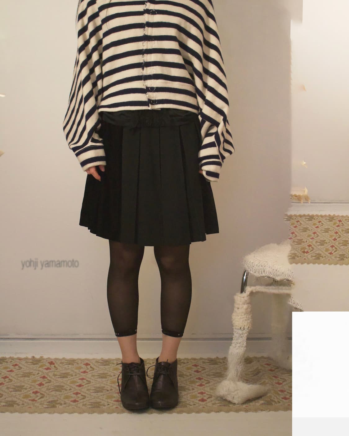 velvet mix wool skirt  상품이미지1