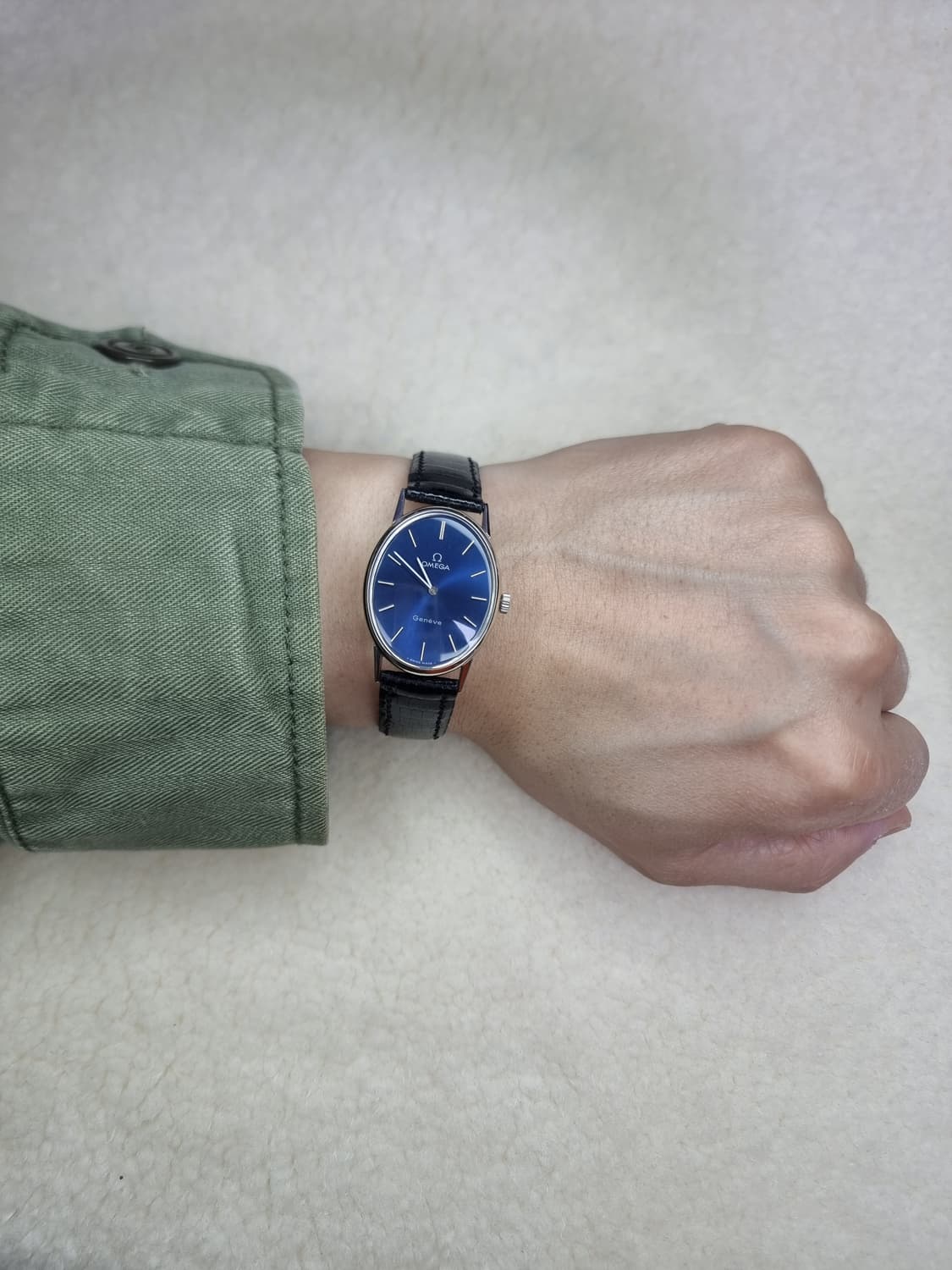 오메가 드빌 앨립스 블루 다이얼 핸드와인딩 남여공용 시계 상품이미지7