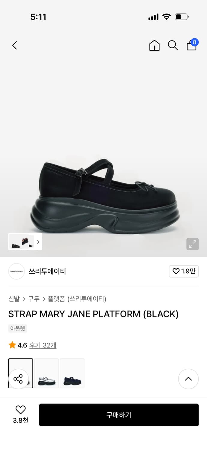 쓰리투에이티 메리제인 플랫폼  상품이미지1