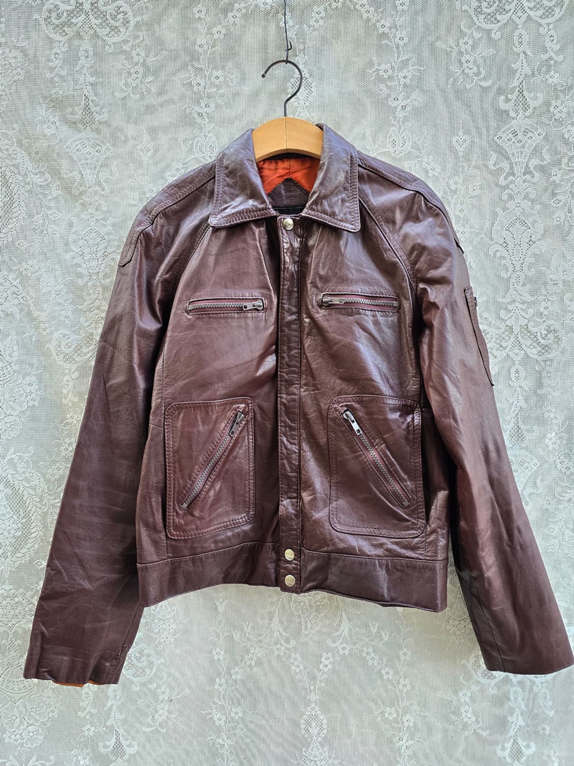 80-90s 한국산 빈티지 가죽 자켓 상품이미지4
