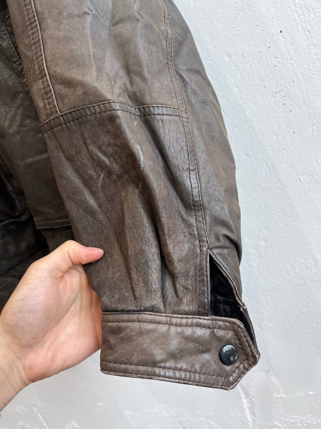 Vanelli 레더 봄버자켓  상품이미지4