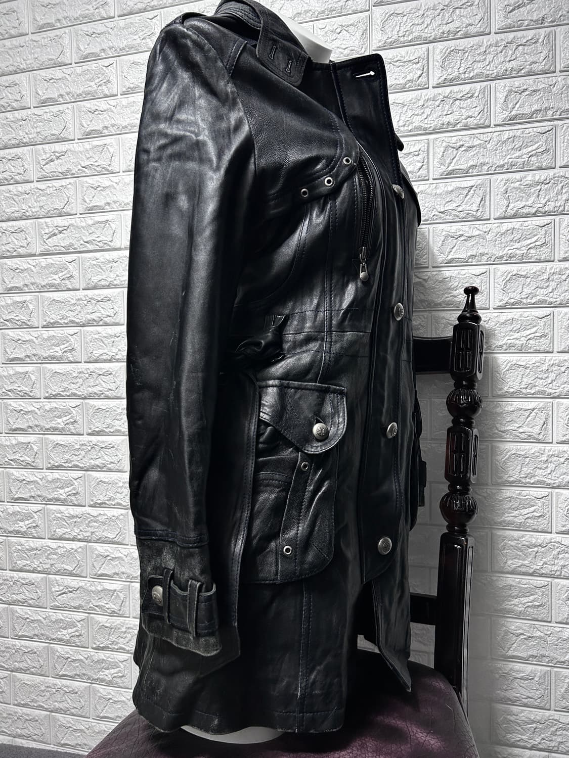 Lambskin Hooded Utility Coat 상품이미지3