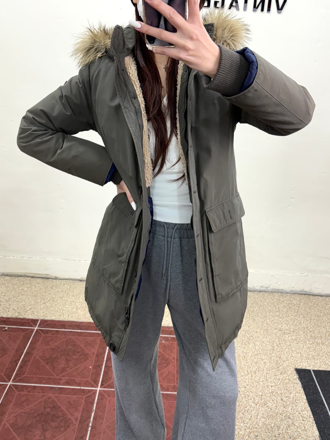 타미힐피거 야상 파카 카키 상품이미지9