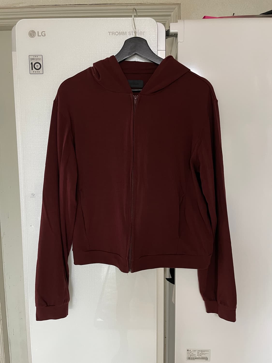 라운지 후드집업 버건디 2size 상품이미지2