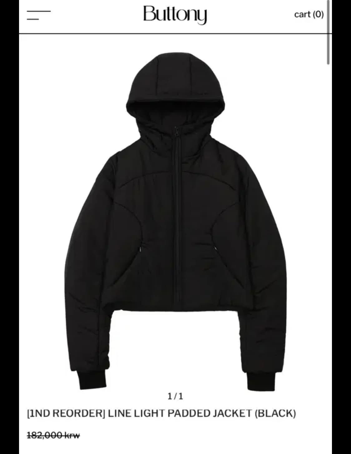 buttony 패딩 사이즈2 상품이미지1