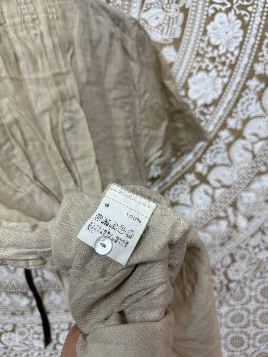 제페니즈 빈티지 여성 반팔 모리 블라우스  상품이미지6