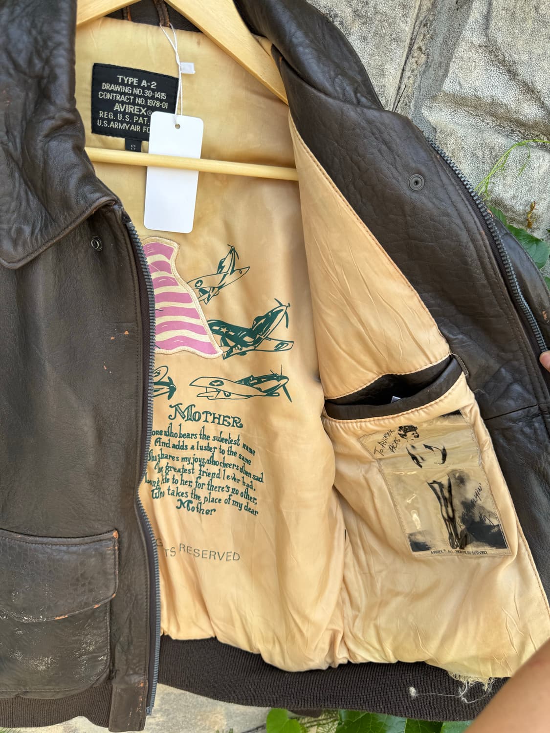 Avirex 아비렉스 a-2 가죽 leather 항공 자켓 105 상품이미지6