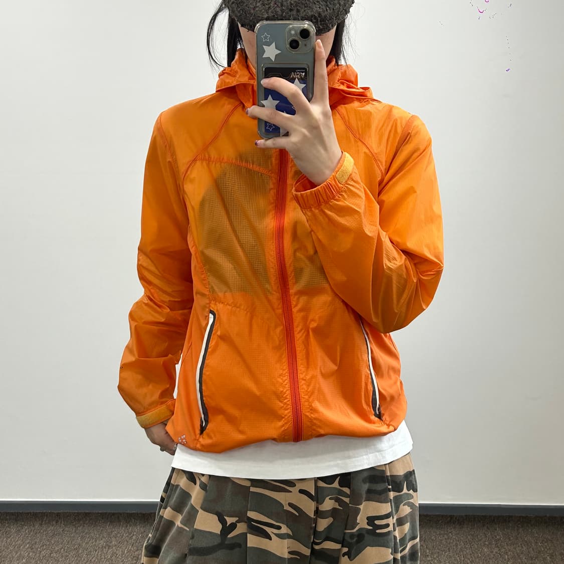 Columbia 콜롬비아 오렌지 바람막이 상품이미지1