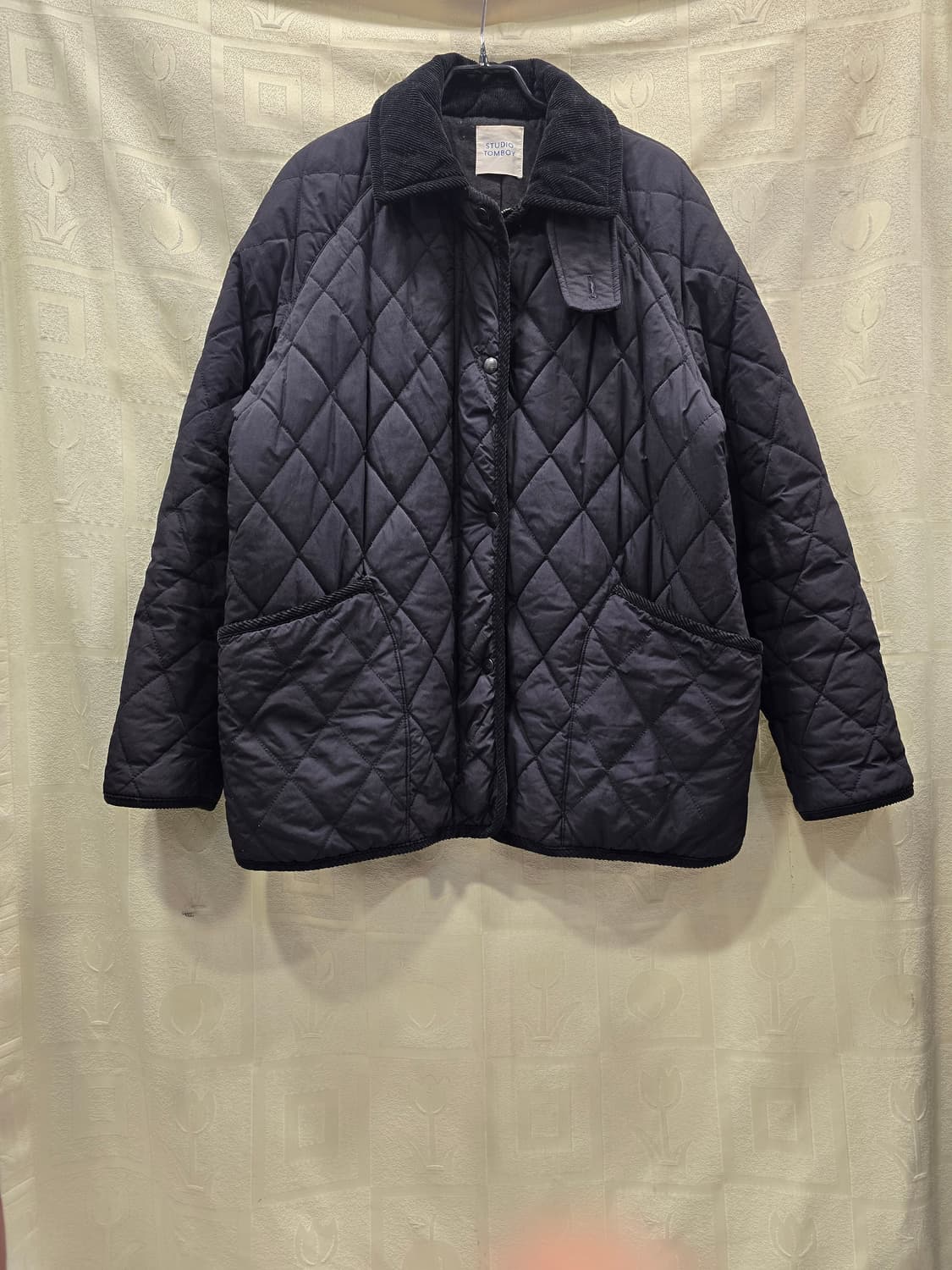 스튜디오 톰보이 퀼팅 자켓 블랙 프리사이즈 상품이미지1