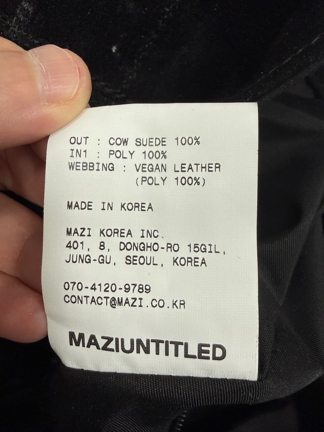 마지언타이틀 스웨이드 크로스백 상품이미지4