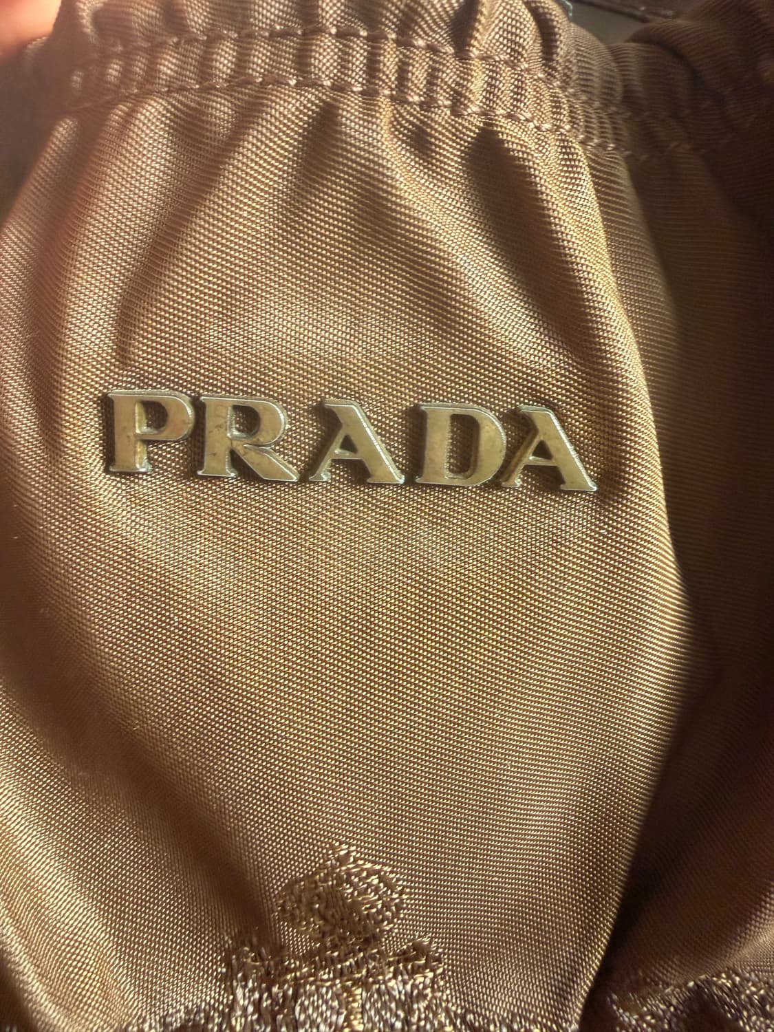 프라다 테수토 나일론 브라운 레더 트림 투웨이 핸드백, 숄더백 상품이미지4