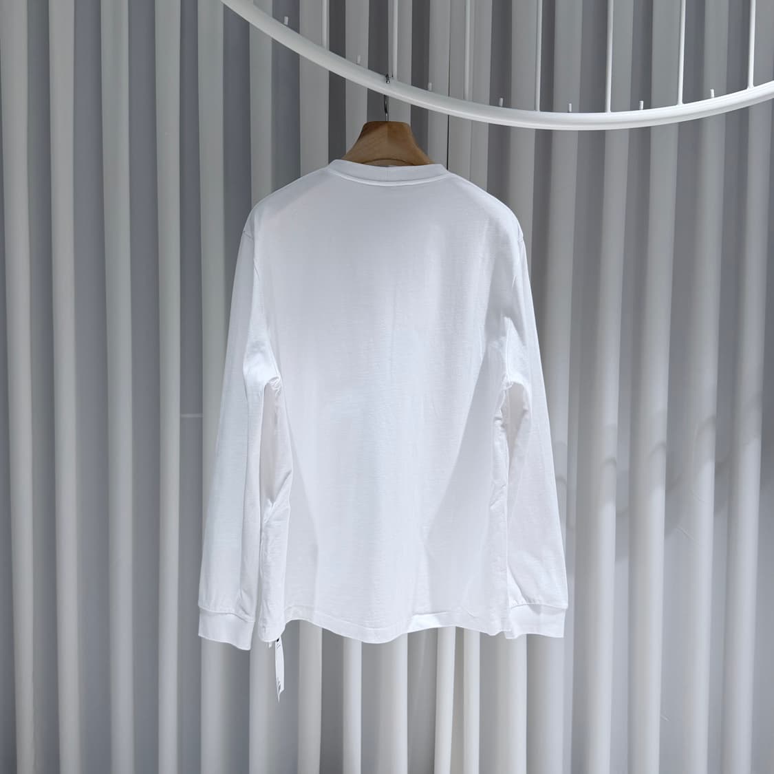 (S+급/XL) / 셀린느 포켓 로고 롱슬리브 긴팔 티셔츠 화이트 상품이미지5