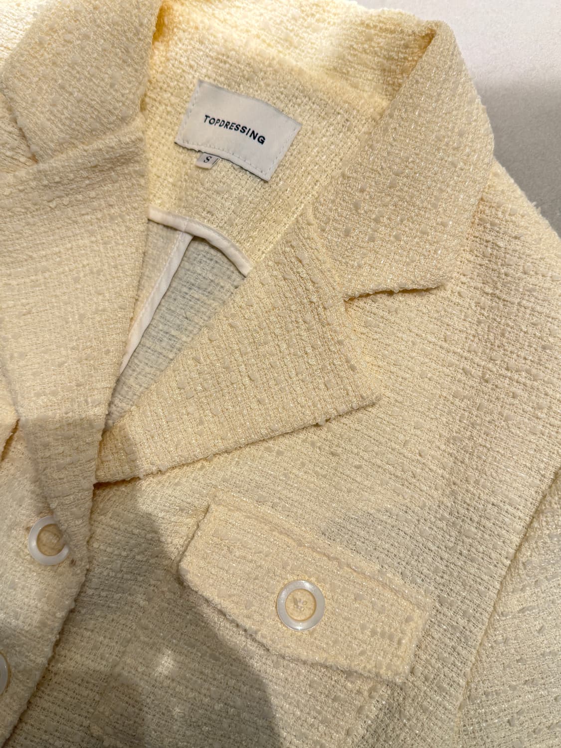 에이블리 탑드레싱 크롭 트위드 반팔자켓 상품이미지4