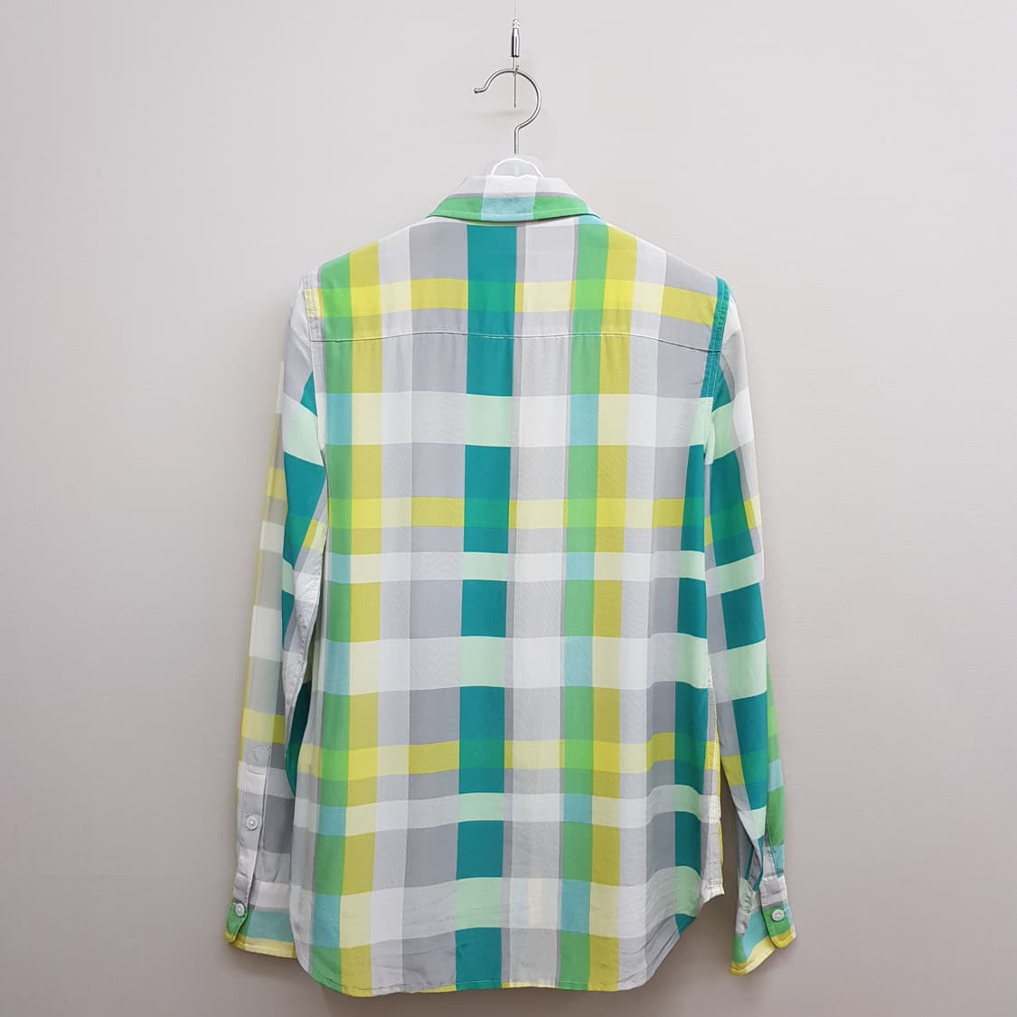 이큅먼트 멀티 체크 실크 셔츠 XS사이즈 상품이미지4
