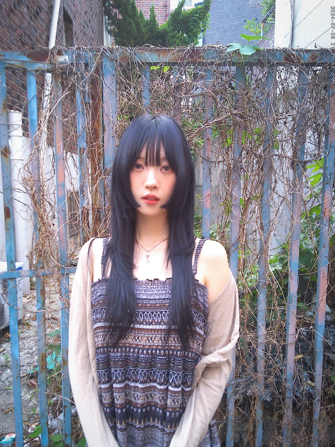 Bohemian Frill Dress(Brown) 상품이미지4
