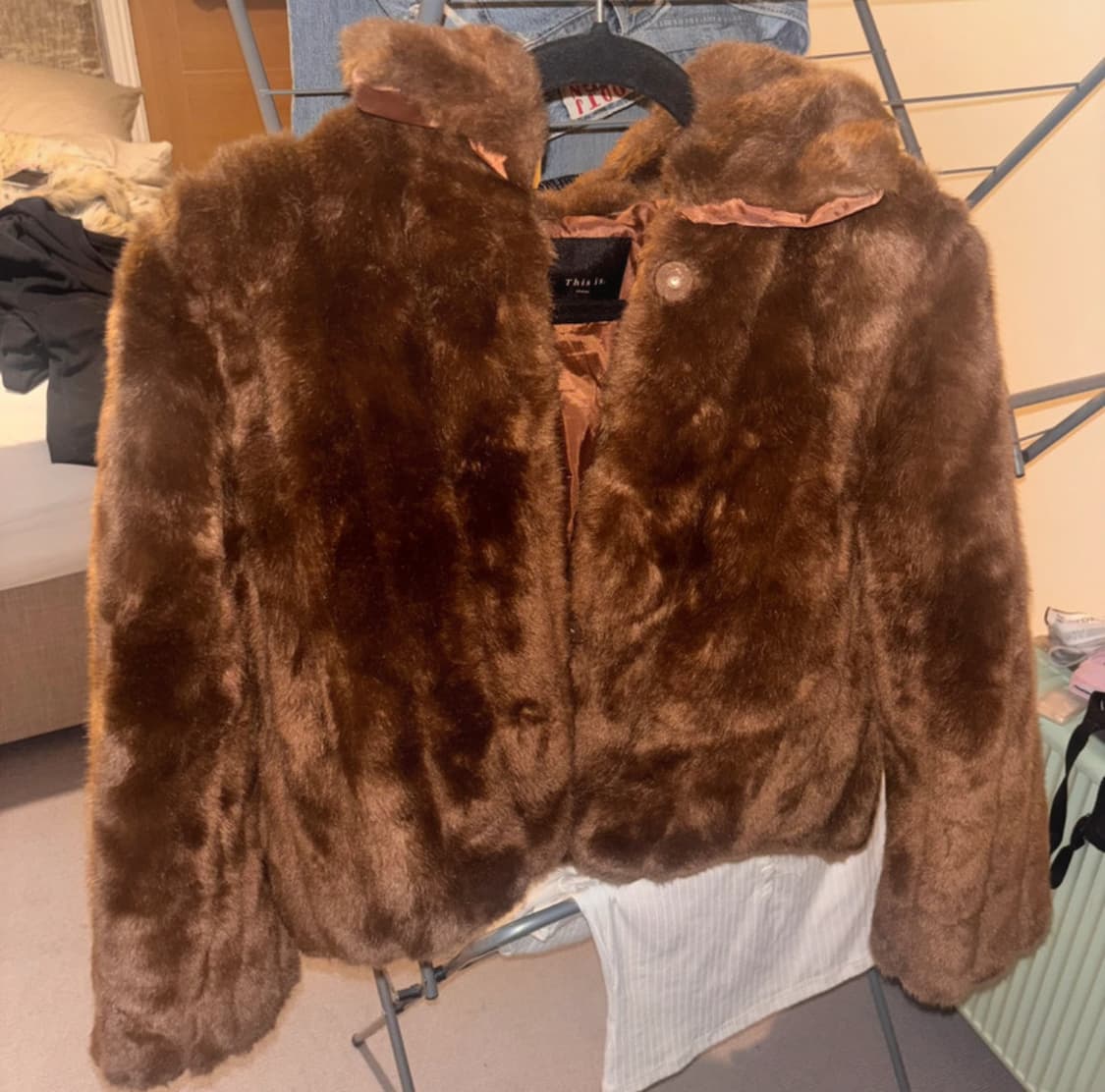 브라운 숏 퍼자켓 상품이미지1