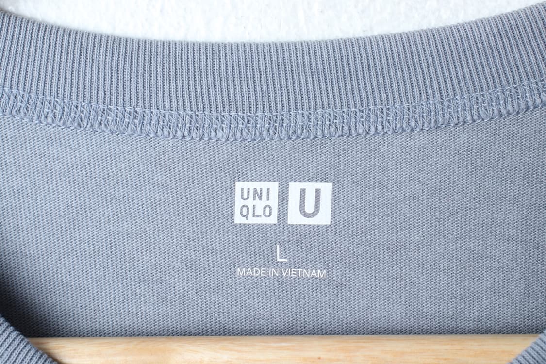 (L-XL) 유니클로 반팔 티셔츠 U라인 블루 무지 헤비-H3H33751 상품이미지5