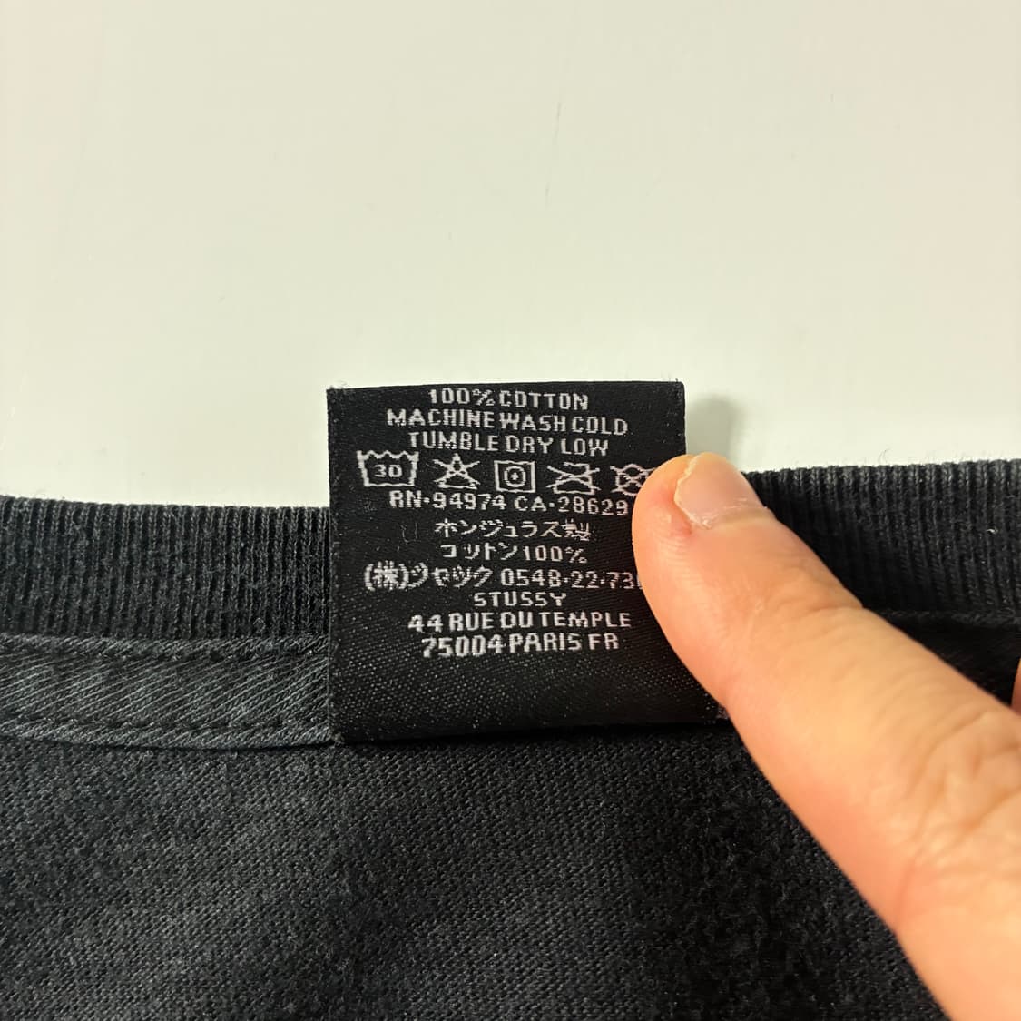 Stussy  스투시 다이스 피그먼트 다이드 블랙 반팔 티셔츠 상품이미지7