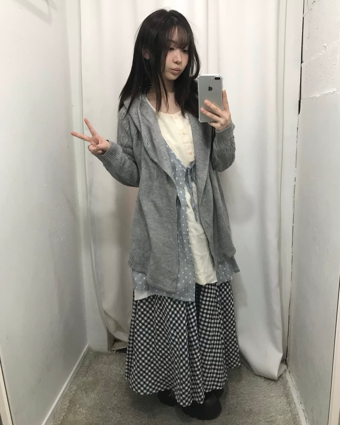 그레이 레이어드 코디 세트 🤍 상품이미지1