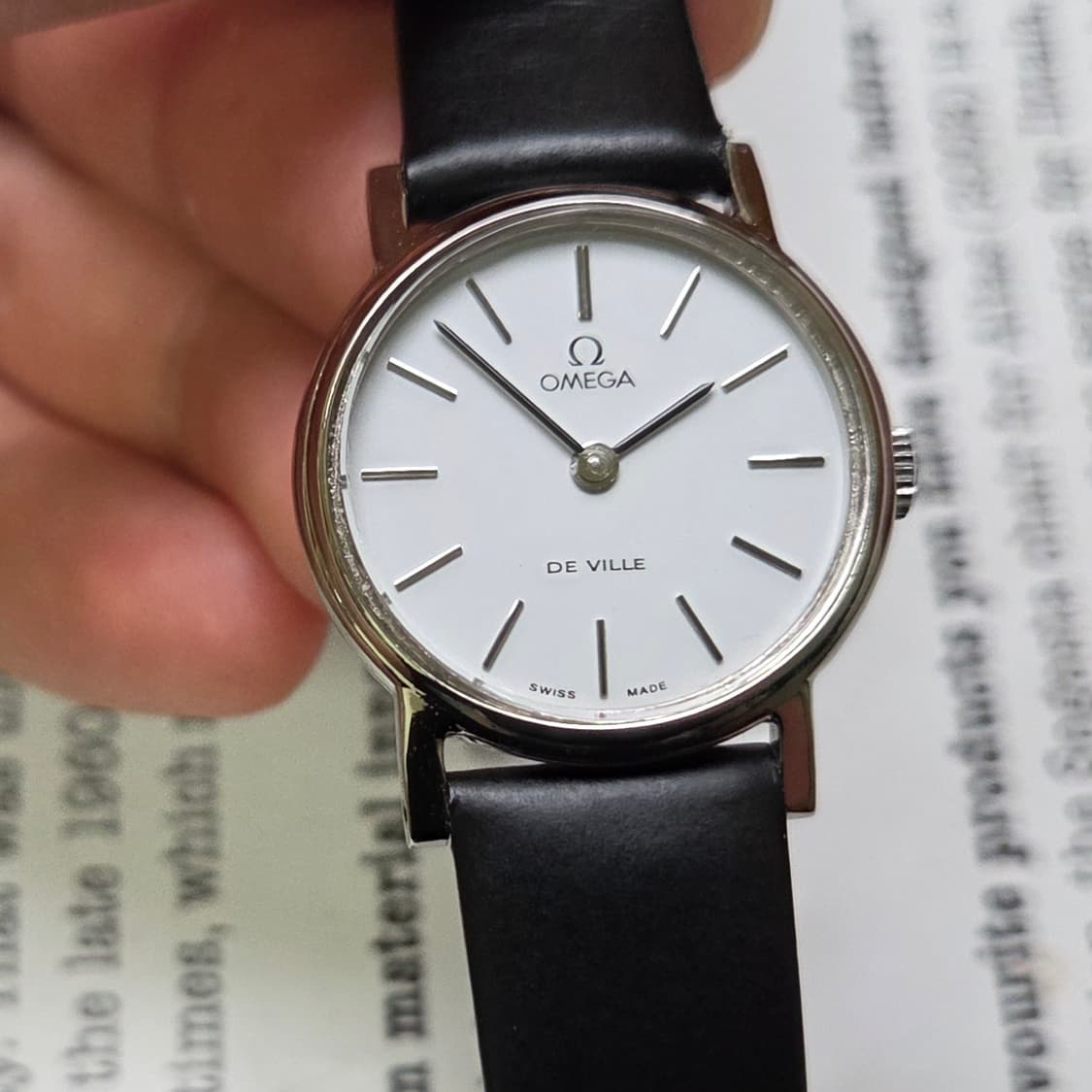 빈티지 오메가 드빌 화이트 수동 메커니컬 여성용  상품이미지8