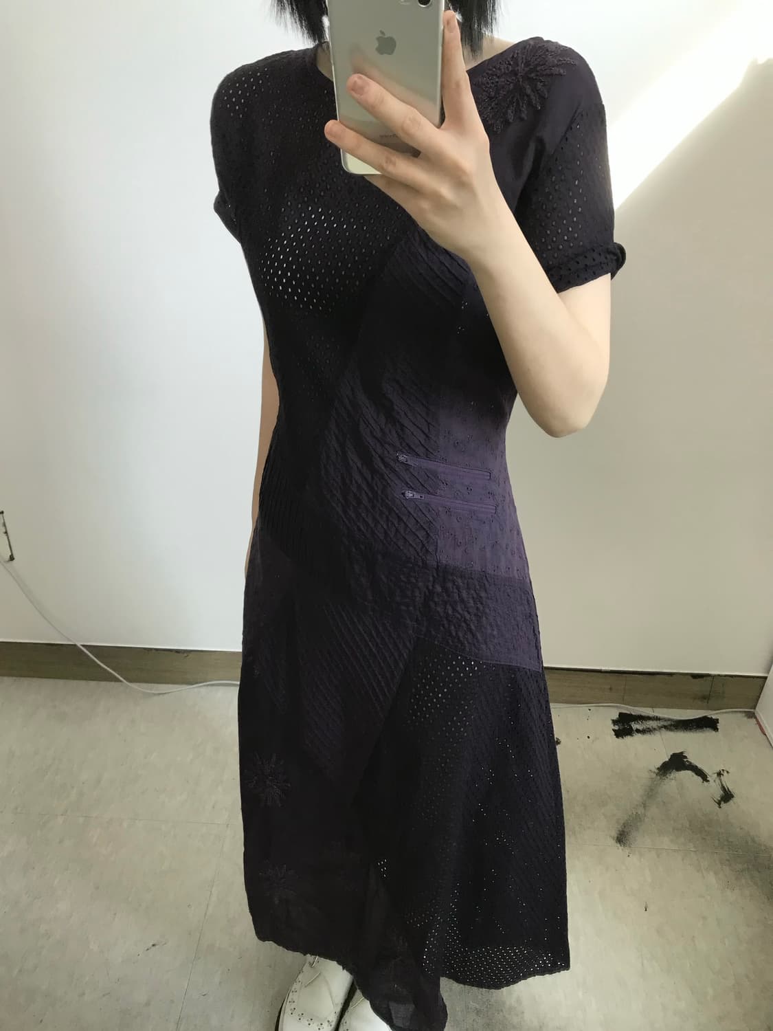 빈티지 펀칭 포켓 원피스 상품이미지2